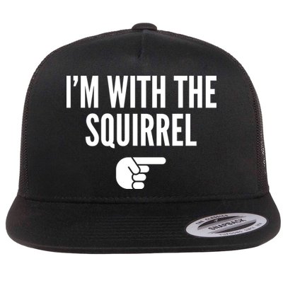I'm With The Squirrel Costume Flat Bill Trucker Hat