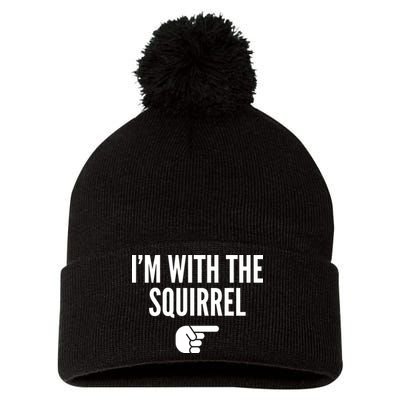 I'm With The Squirrel Costume Pom Pom 12in Knit Beanie