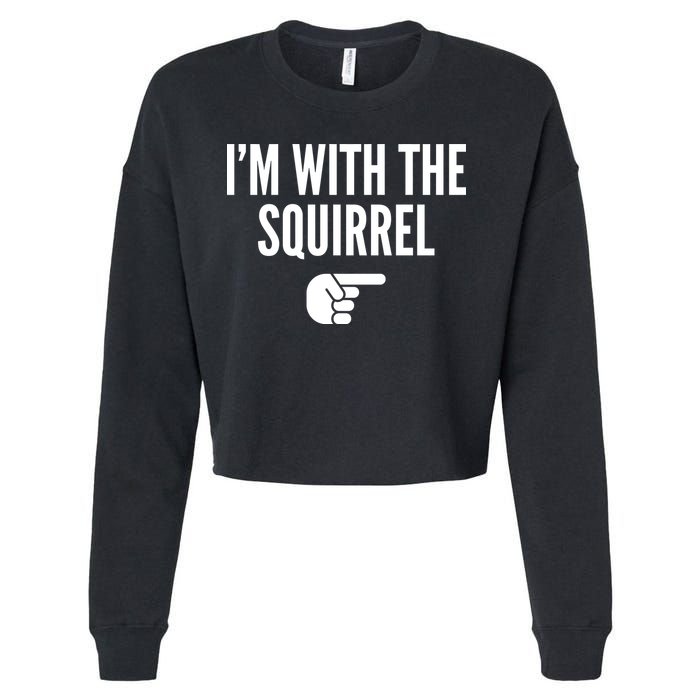 I'm With The Squirrel Costume Cropped Pullover Crew