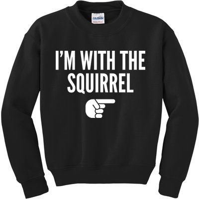 I'm With The Squirrel Costume Kids Sweatshirt