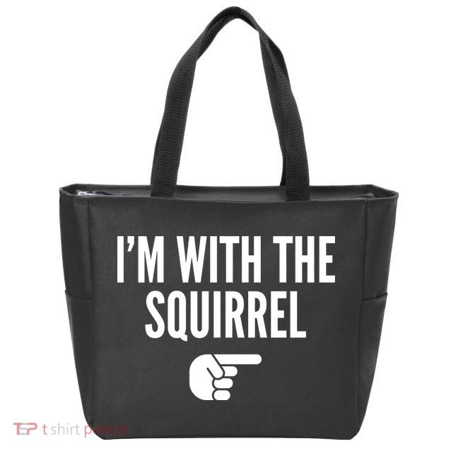 I'm With The Squirrel Costume Zip Tote Bag