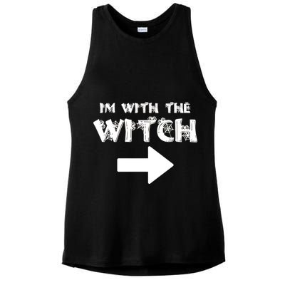 I'm With The Witch Ladies PosiCharge Tri-Blend Wicking Tank