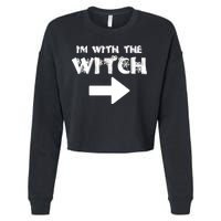 I'm With The Witch Cropped Pullover Crew