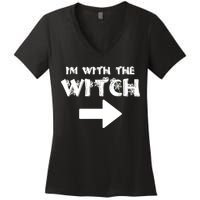 I'm With The Witch Women's V-Neck T-Shirt
