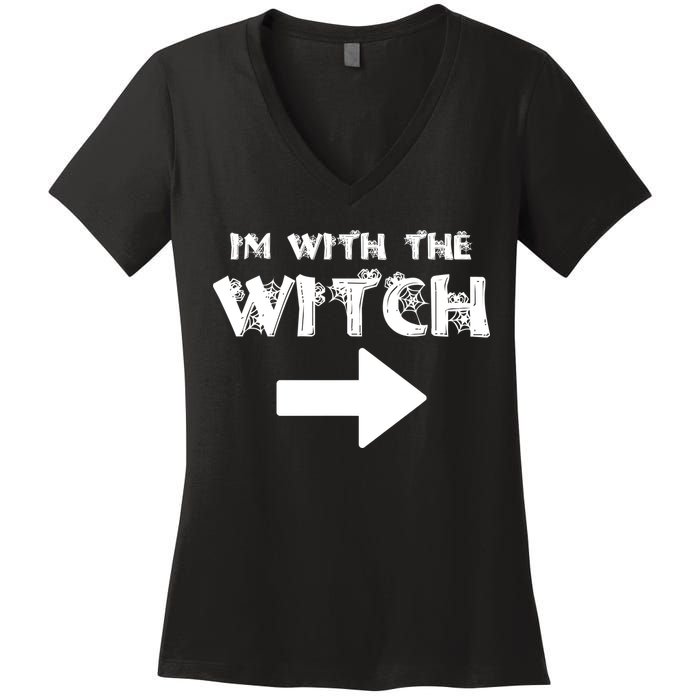 I'm With The Witch Women's V-Neck T-Shirt