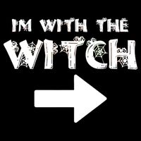 I'm With The Witch Women's V-Neck T-Shirt