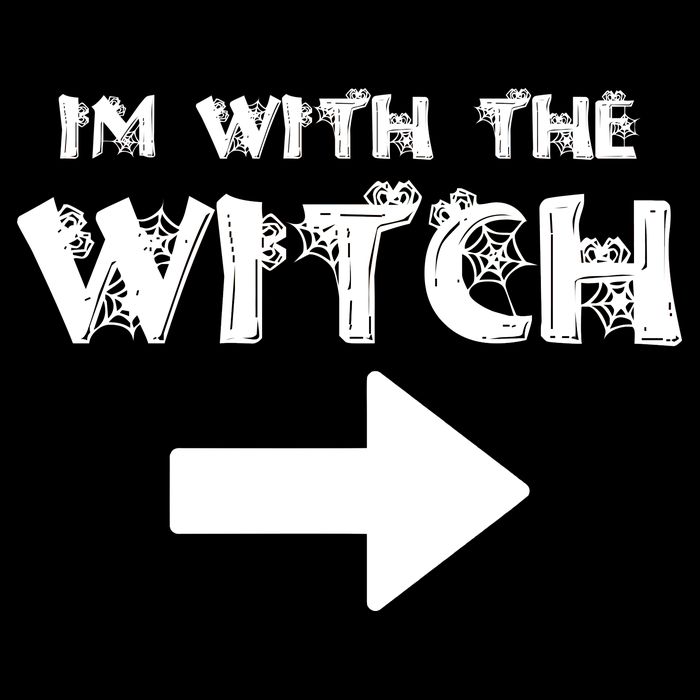 I'm With The Witch Women's V-Neck T-Shirt