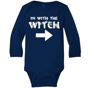 I'm With The Witch Baby Long Sleeve Bodysuit