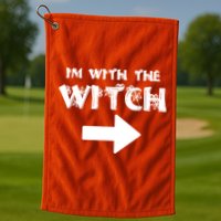 I'm With The Witch Golf Towel