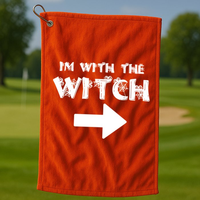 I'm With The Witch Golf Towel