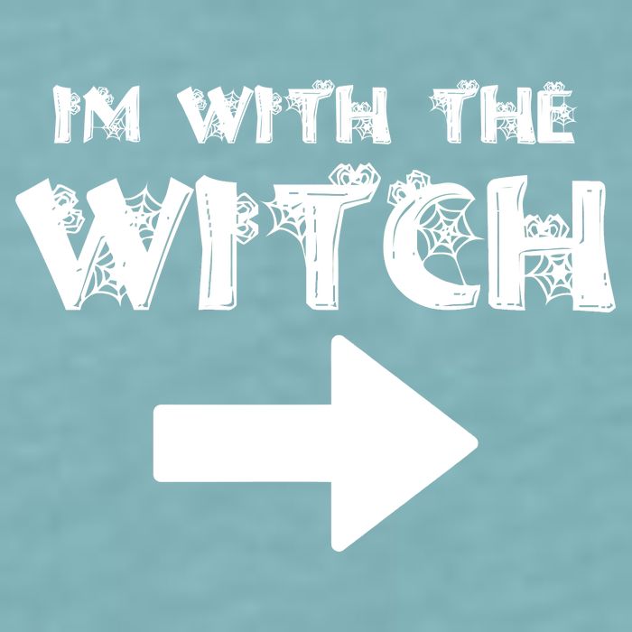 I'm With The Witch Sueded Cloud Jersey T-Shirt