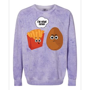 I'm Your Father Potato And Fries Colorblast Crewneck Sweatshirt