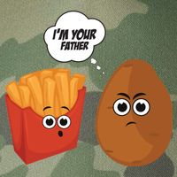I'm Your Father Potato And Fries Legacy Tie Dye Trucker Hat
