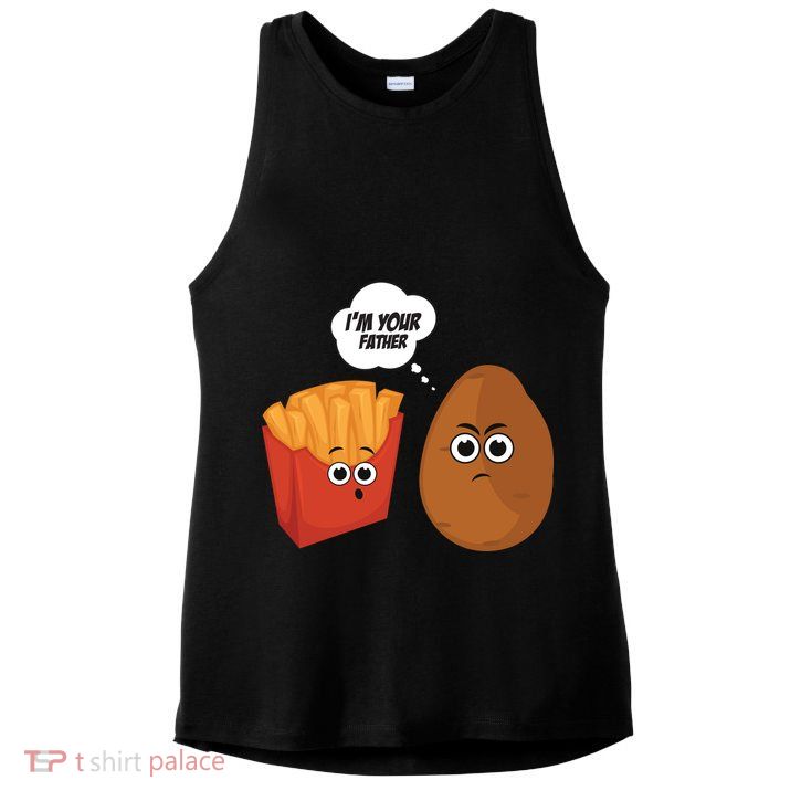 I'm Your Father Potato And Fries Ladies PosiCharge Tri-Blend Wicking Tank