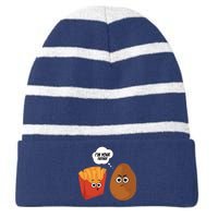 I'm Your Father Potato And Fries Striped Beanie with Solid Band