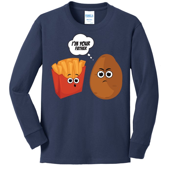 I'm Your Father Potato And Fries Kids Long Sleeve Shirt