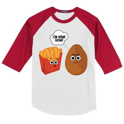 I'm Your Father Potato And Fries Kids Colorblock Raglan Jersey