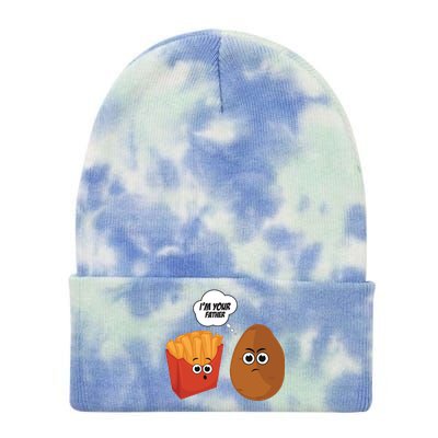 I'm Your Father Potato And Fries Tie Dye 12in Knit Beanie