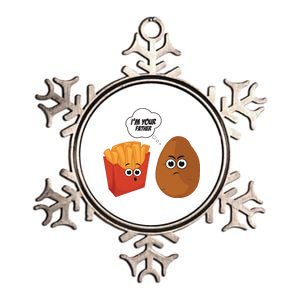 I'm Your Father Potato And Fries Metallic Star Ornament