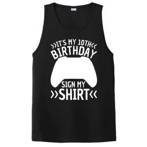 It's My 10th Birthday Sign My 10 Years Old Boy Gamer PosiCharge Competitor Tank