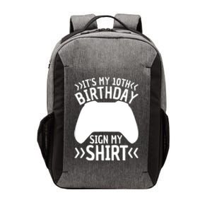 It's My 10th Birthday Sign My 10 Years Old Boy Gamer Vector Backpack