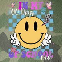In My 100 Days Of School Era Retro Groovy Smile Legacy Tie Dye Trucker Hat