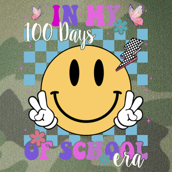 In My 100 Days Of School Era Retro Groovy Smile Legacy Tie Dye Trucker Hat
