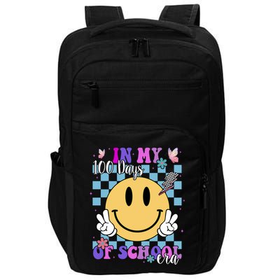 In My 100 Days Of School Era Retro Groovy Smile Impact Tech Backpack
