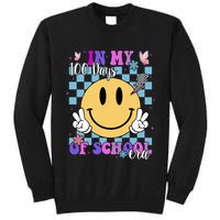 In My 100 Days Of School Era Retro Groovy Smile Tall Sweatshirt