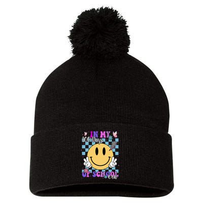 In My 100 Days Of School Era Retro Groovy Smile Pom Pom 12in Knit Beanie