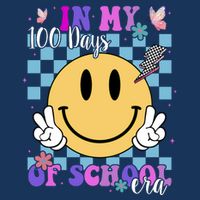 In My 100 Days Of School Era Retro Groovy Smile Infant Baby Jersey Bodysuit