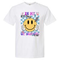 In My 100 Days Of School Era Retro Groovy Smile Garment-Dyed Heavyweight T-Shirt