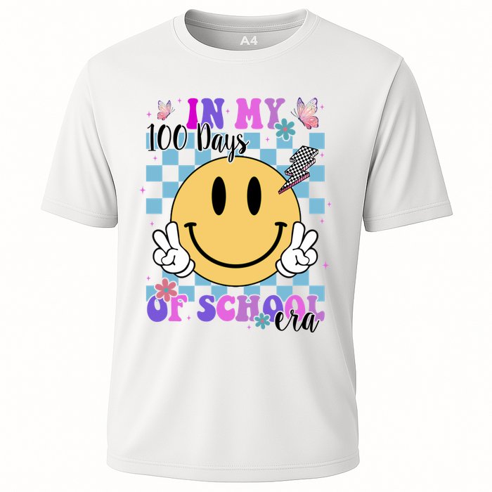 In My 100 Days Of School Era Retro Groovy Smile Performance Shirt