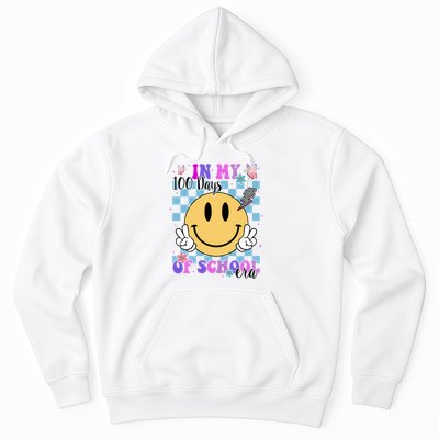 In My 100 Days Of School Era Retro Groovy Smile Hoodie