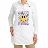 In My 100 Days Of School Era Retro Groovy Smile Full-Length Apron With Pockets