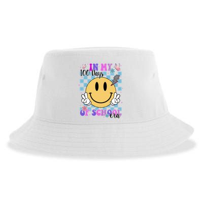 In My 100 Days Of School Era Retro Groovy Smile Sustainable Bucket Hat