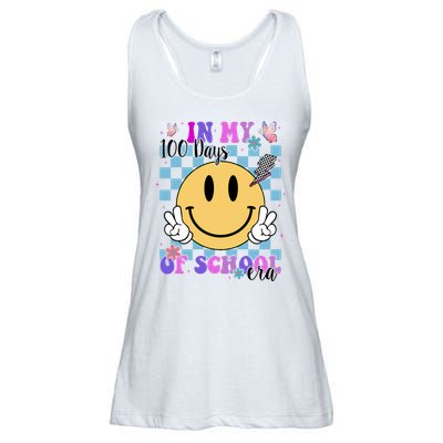 In My 100 Days Of School Era Retro Groovy Smile Ladies Essential Flowy Tank