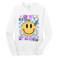 In My 100 Days Of School Era Retro Groovy Smile Tall Long Sleeve T-Shirt