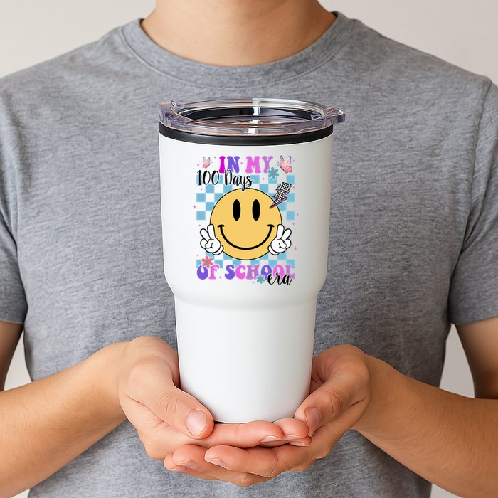 In My 100 Days Of School Era Retro Groovy Smile Tumbler
