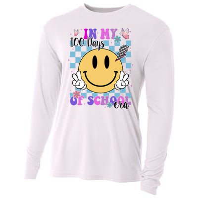 In My 100 Days Of School Era Retro Groovy Smile Cooling Performance Long Sleeve Crew