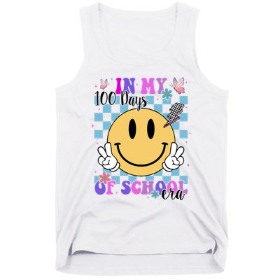 In My 100 Days Of School Era Retro Groovy Smile Tank Top