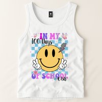 In My 100 Days Of School Era Retro Groovy Smile Tank Top