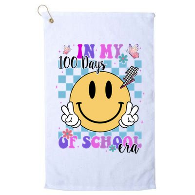 In My 100 Days Of School Era Retro Groovy Smile Golf Towel
