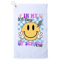 In My 100 Days Of School Era Retro Groovy Smile Golf Towel