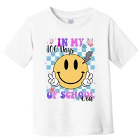 In My 100 Days Of School Era Retro Groovy Smile Toddler T-Shirt
