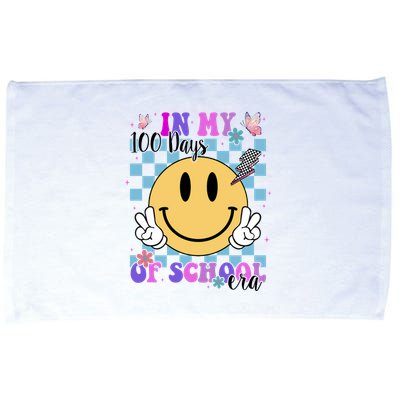 In My 100 Days Of School Era Retro Groovy Smile Microfiber Hand Towel