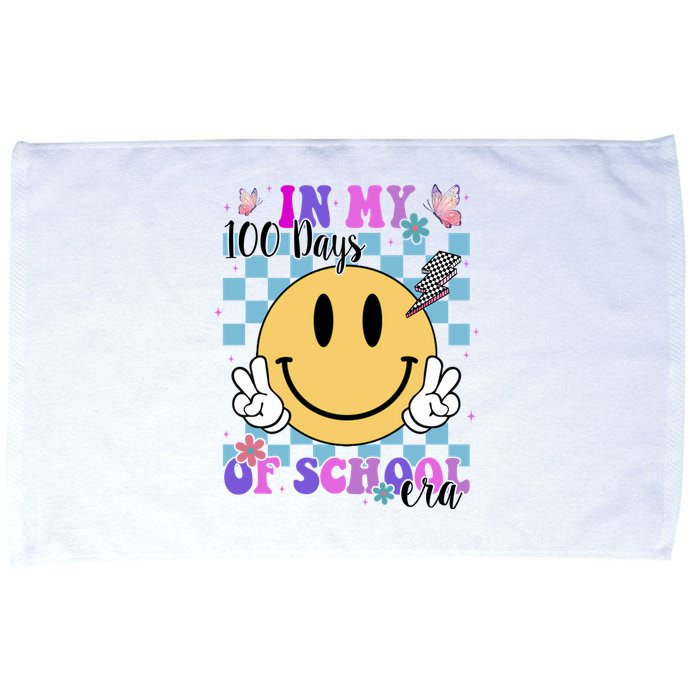 In My 100 Days Of School Era Retro Groovy Smile Microfiber Hand Towel