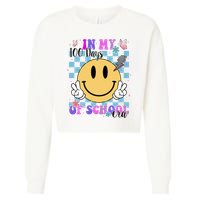 In My 100 Days Of School Era Retro Groovy Smile Cropped Pullover Crew