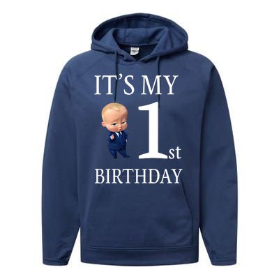 It's My 1st Birthday Performance Fleece Hoodie