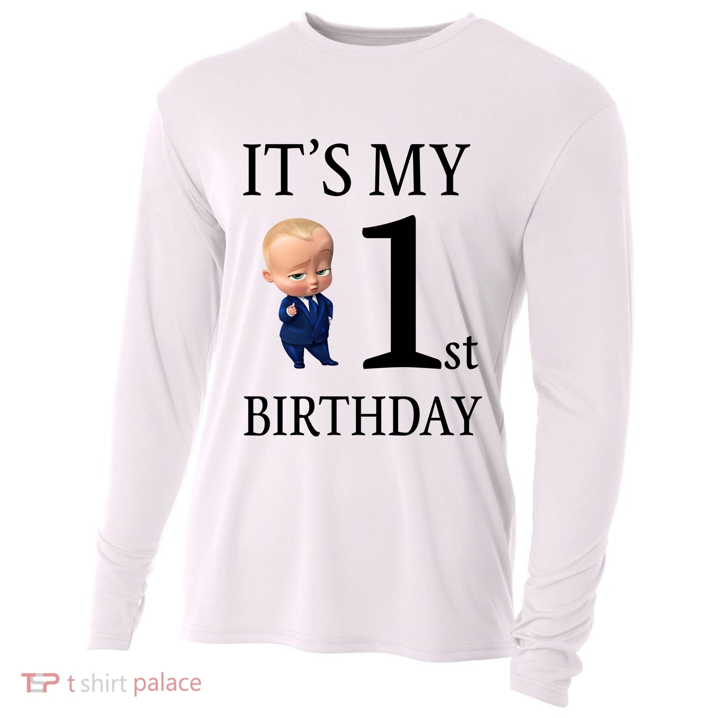 It's My 1st Birthday Cooling Performance Long Sleeve Crew